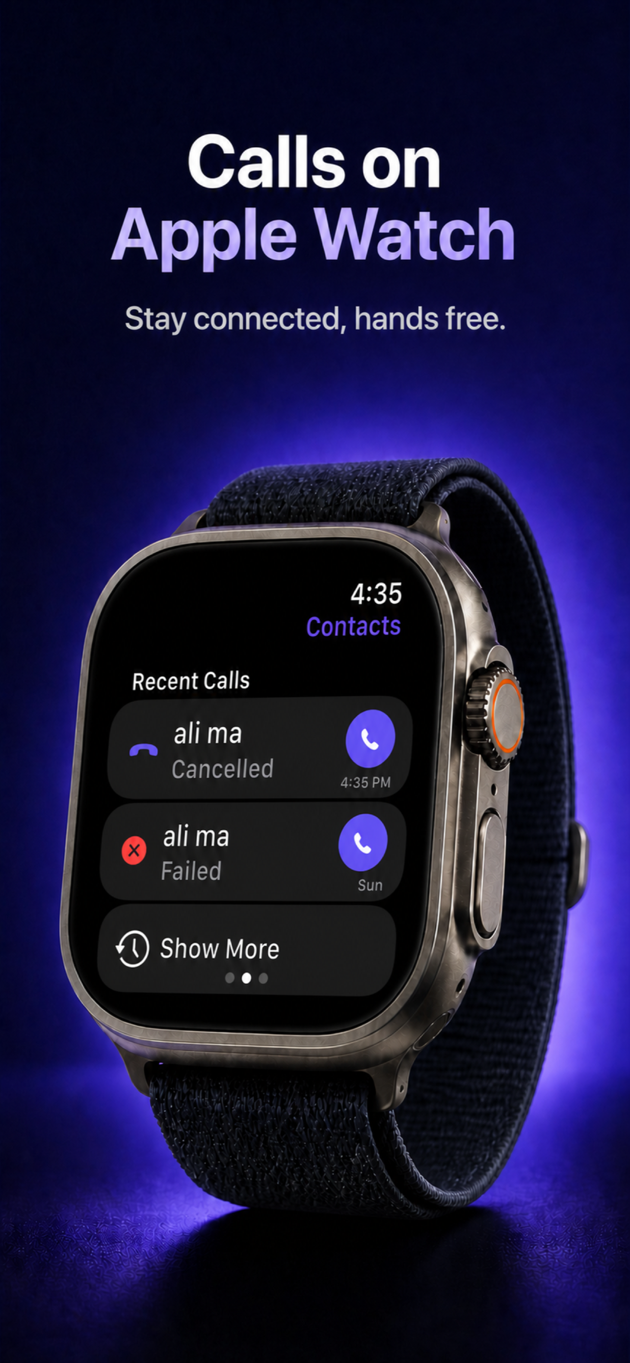 Pager voice calls on Apple Watch