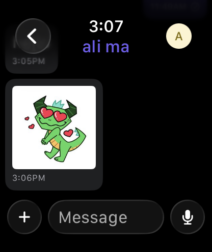 Pager private image message on Apple Watch